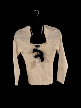 Generation Love Coralie Velvet Bow Top White XL NWT Designer